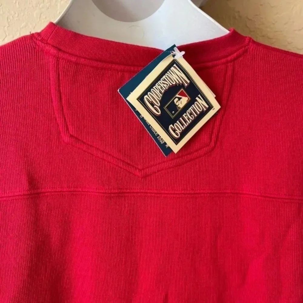 NWT Vintage Cincinnati Reds Sweatshirt Small Y2K MLB Cooperstown